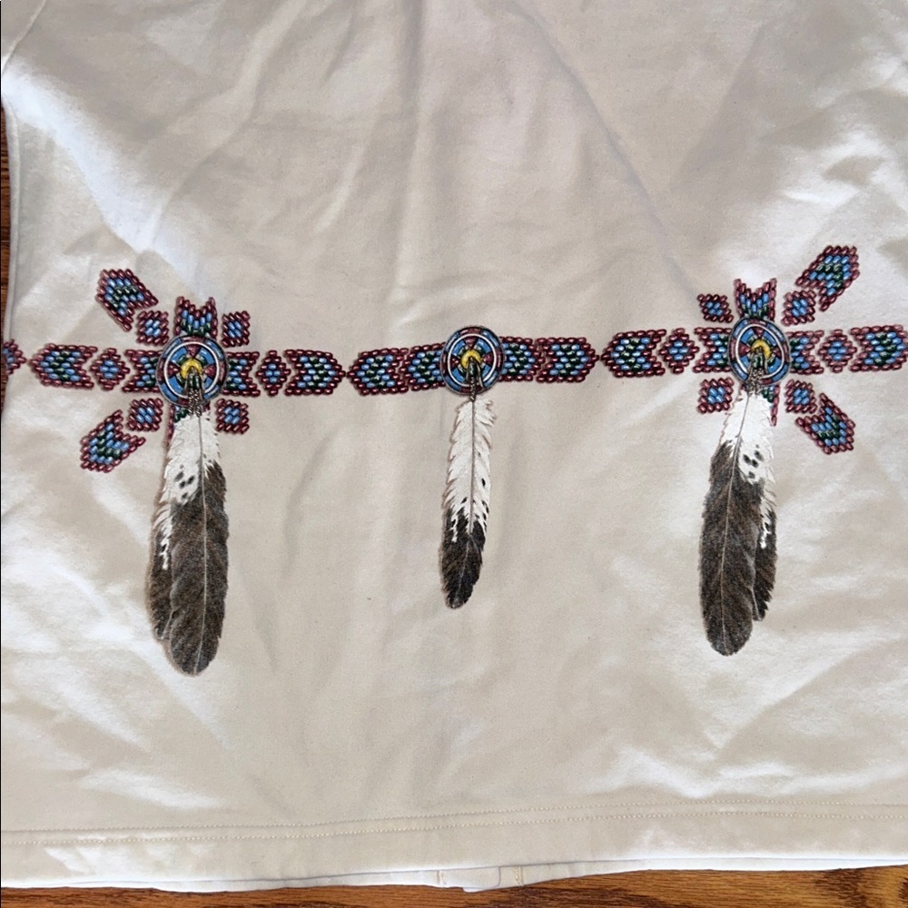 Vintage 90s Native American Unlimited Sportswear All Over Sweatshirt W/ Pockets - Picture 6 of 10